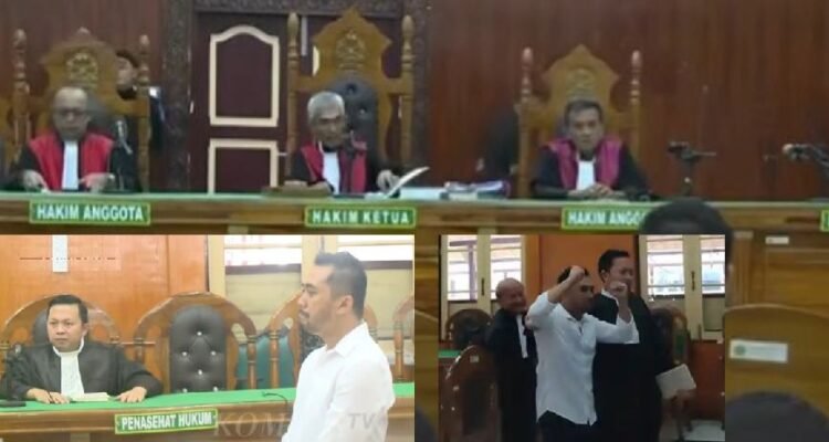 Amsal Chrity Sitepu terdakwa dugaan korupsi pembuatan video profil desa di Kabupaten Karo, divonis bebas, Rabu (1/4/2026).