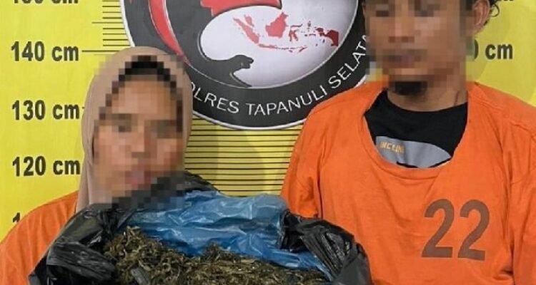 Dia pelaku berikut barang bukti 3 Kg ganja saat diamankan.