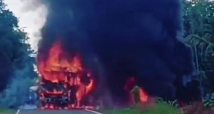 Kecelakaan maut bus ALS vs Truk Tangki di Jalan Lintas Sumatera, Kecamatan Karang Jaya, Rabu (6/5/2026), yang menewaskan 16 orang penumpang bus ALS.