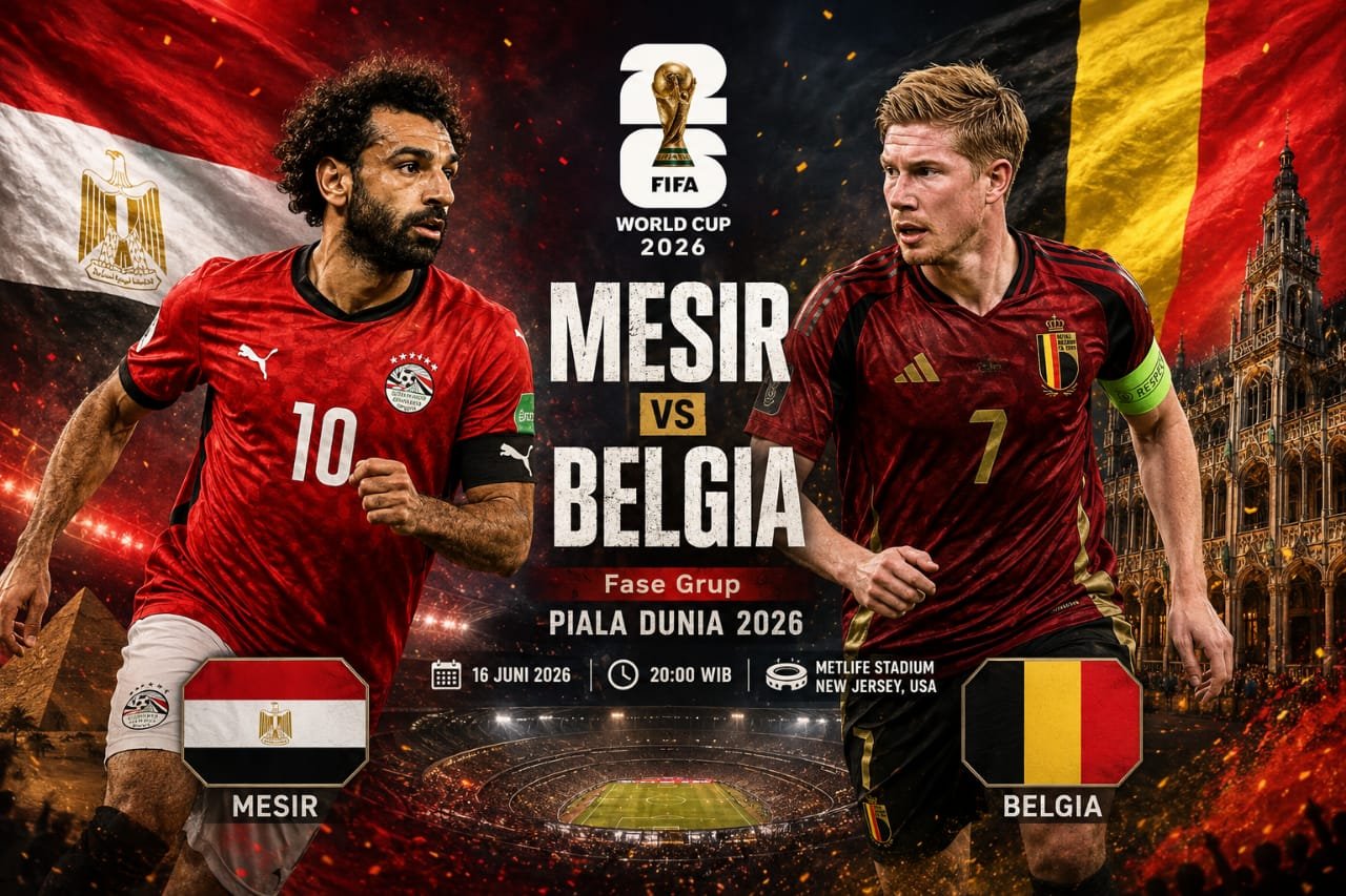 Head to head Mesir vs Belgia dalam laga penyisihan Piala Dunia 2026. (Ist)