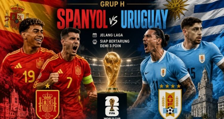 Head to head jelang laga Spanyol versus Uruguay Piala Dunia 2026. (Kitamedan.com)