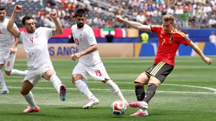 Belgia versus Iran berbagi poin. Kedua tim bermain dengan skor 1-1 di Grup G Piala Dunia 2026. (Foto : Google)