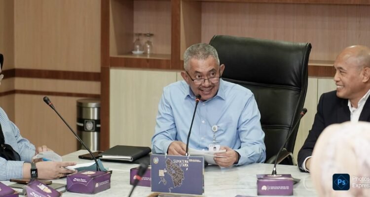 Pj. Sekda Sumut Sulaiman Harahap pimpin rakor perlindungan dan pencegahan nelayan Indonesia di perairan Malaysia dengan Konjen RI Pulau Penang. (Kominfo Sumut Dok)