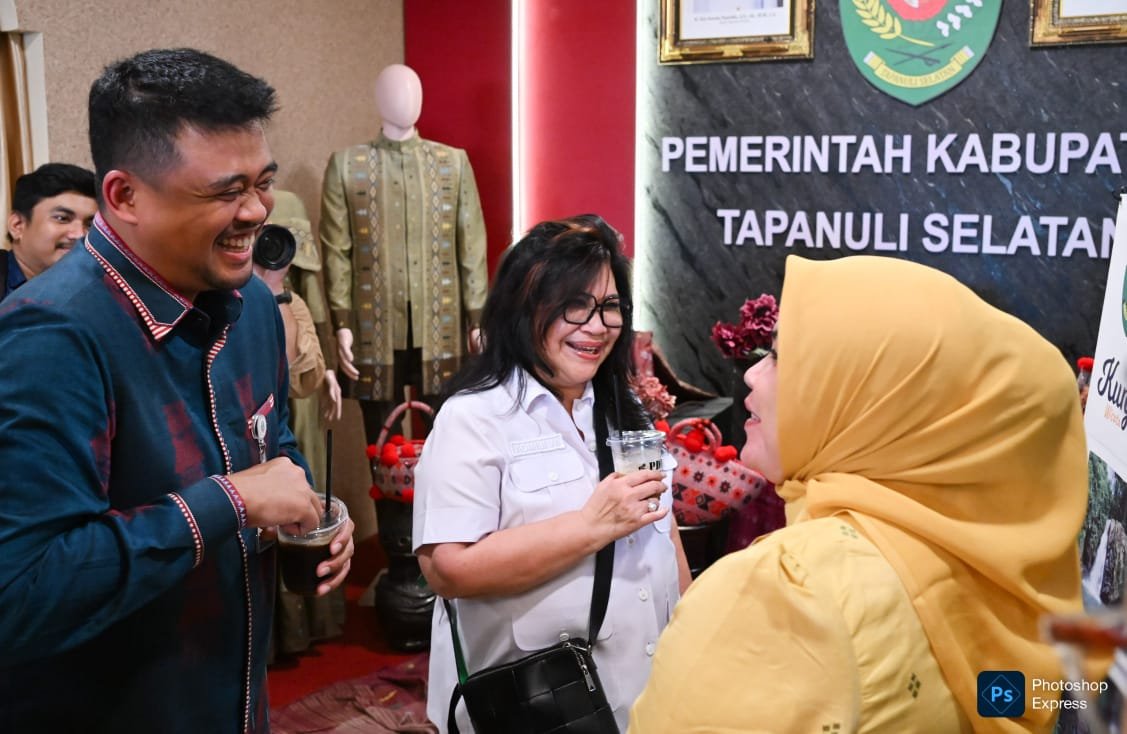 Evita Nursanty didampingi Bobby Nasution saat berkunjung ke PRSU. (Kominfo Sumut Dok)
