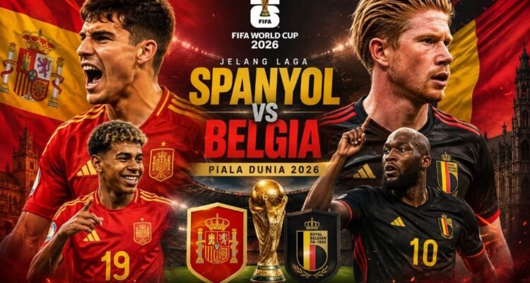 Spanyol akan berhadapan dengan Belgia di babak perempat final Piala Dunia 2026. (Kitamedan.com)