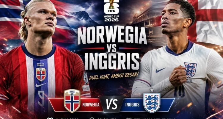 Stadion Miami bakal panas duel Inggris versus Norwegia jadi penentuan generasi emas kedua tim. (Kitamedan.com)