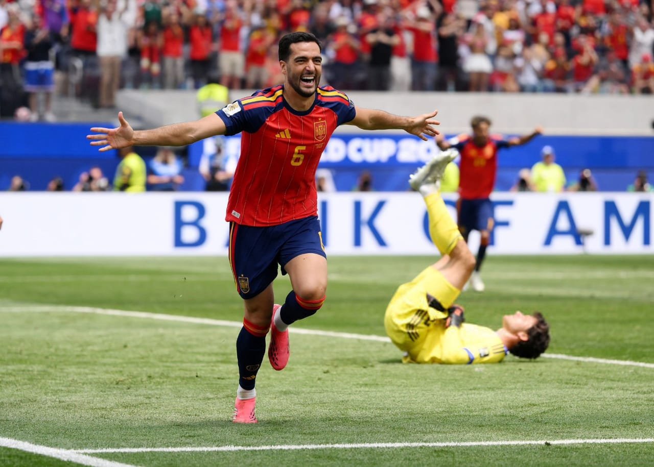 Gol Mikel Merino bawa Spanyol ke semifinal melawan Perancis. (Google)