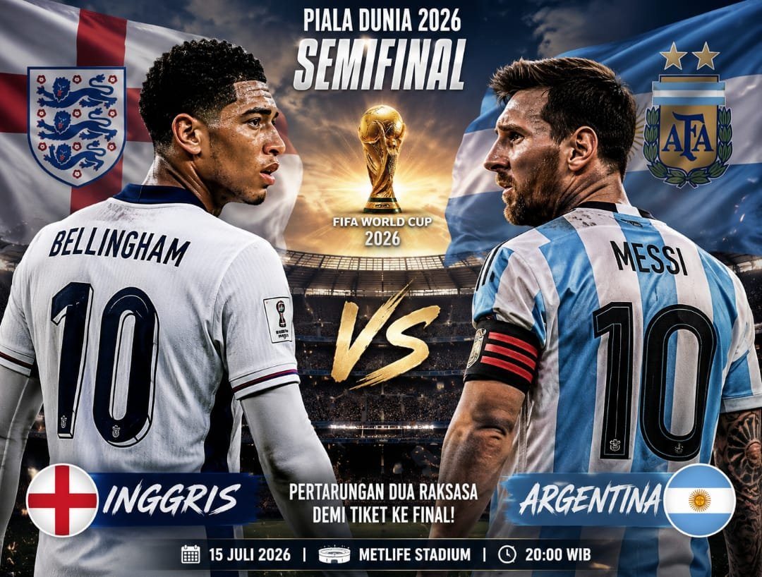 Argentina berhasil singkirkan Swiss 3-1. Kini Argentina akan berhadapan dengan The Tree Lion di babak semifinal Piala Dunia 2026. (Google)