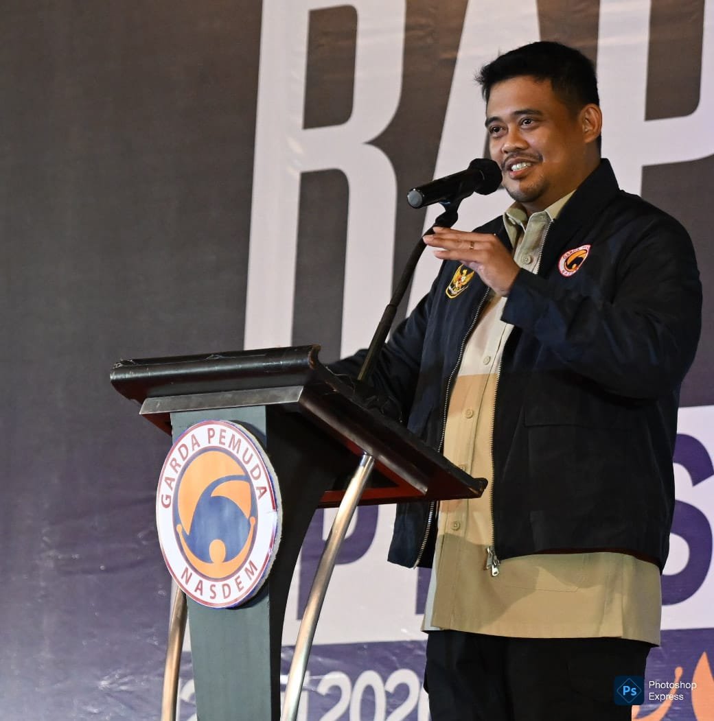 IMG-20260713-WA0002 Bobby Nasution membuka Rapim Wilayah I DPW GP Nasdem Sumut, di Ballroom JW.Marriot Hotel. (Kominfo Sumut Dok)