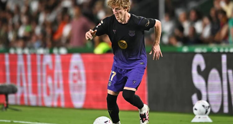Anthony Gordon saat tampil melawan El Che dalam laga perdana Liga Spanyol musim 2026/2027. Gordon tampil maksimal dengan menyumbangkan dua assist. Foto: IST