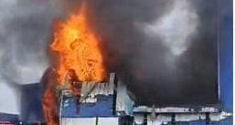 Pabrik sabun Rp2,33 triliun di Sei Mangkei ludes terbakar. (Ist)