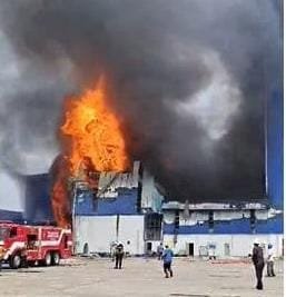 Pabrik sabun Rp2,33 triliun di Sei Mangkei ludes terbakar. (Ist)