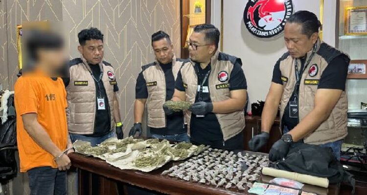Polrestabes Medan tangkap seorang residivis jadi bandar ganja di Tembung,