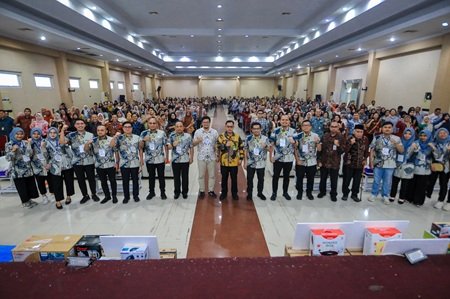 Rapat Anggota Tahunan (RAT) Koperasi Konsumen KPRI Pemko Medan Tahun Buku 2025 di Gedung Fatimah Gultom, Jalan Eka Warni, Medan Johor, Kamis (3/9/2026).