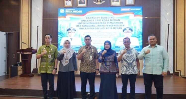 Kegiatan Capacity Building Anggota TPID Kota Medan untuk Meningkatkan Pemahaman dan Tanggung Jawab dalam Pengendalian Inflasi dan Deflasi Kota Medan, Kamis (3/9/2026), di Ruang Rapat III Kantor Wali Kota Medan.