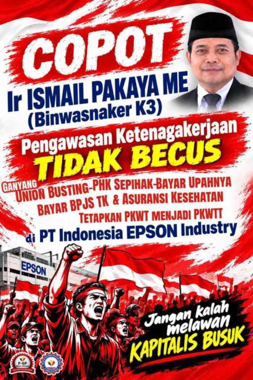 Flyer demo serikat pekerja yang beredar jelang aksi 29 Oktober.