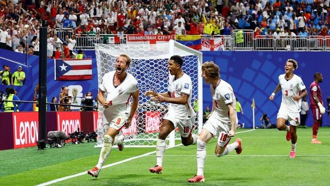 Dua gol Harry Kane bawa Inggris ke babak 16 besar usai singkirkan Kongo 2-1. (Foto : Google)