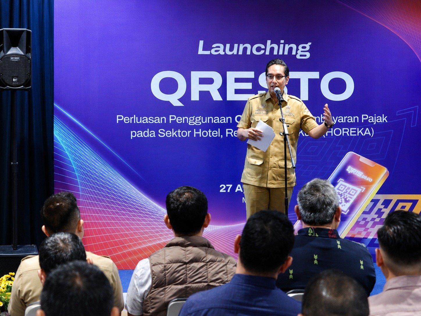 Rico Waas makin gencar perkenalkan aplikasi Qresto permudah wajib pajak membayar pajak. (Ist)